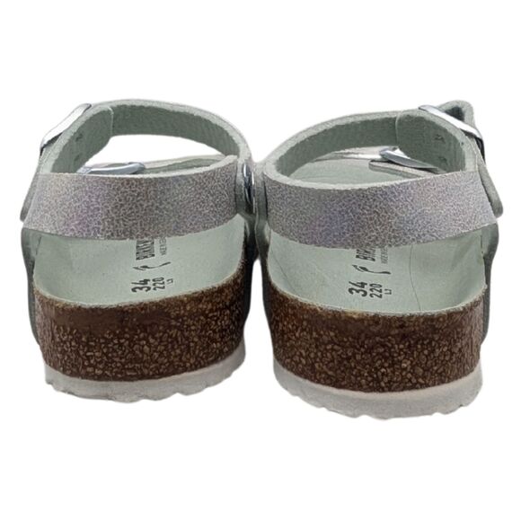 Birkenstock Rio Kids Shimmer Silver Sandals Size Kids 34 / Big Kids 3-3.5 - Picture 5 of 8